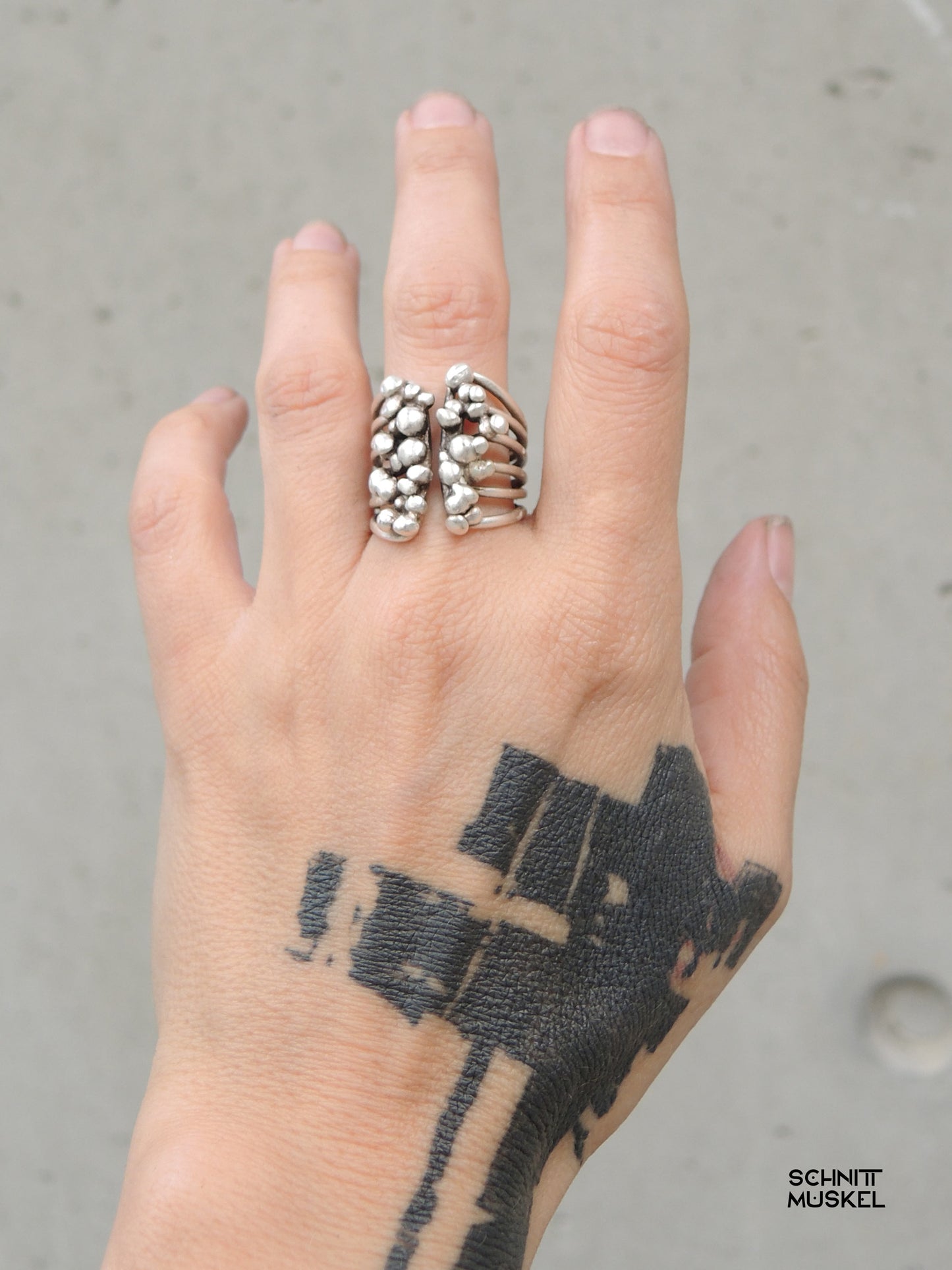 nicht allergener Schmuck, avantgarde Ring,