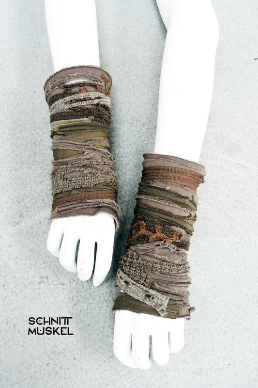 Armstulpen destroyed, Armstulpen burningman, Armstulpen ocker, Armstulpen naturfarben,