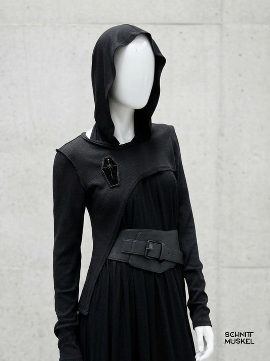 Sargbrosche, sargförmige Brosche, Gothic Brosche, Gothicbrosche, Gothicschmuck, darkwear,