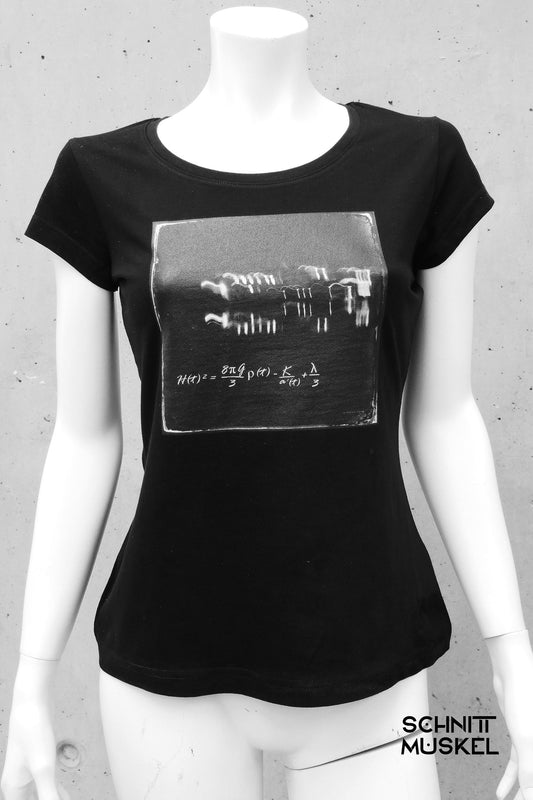 Unendlichkeitsformel Weltall, Gothicshirt, schwarzes T-Shirt, 