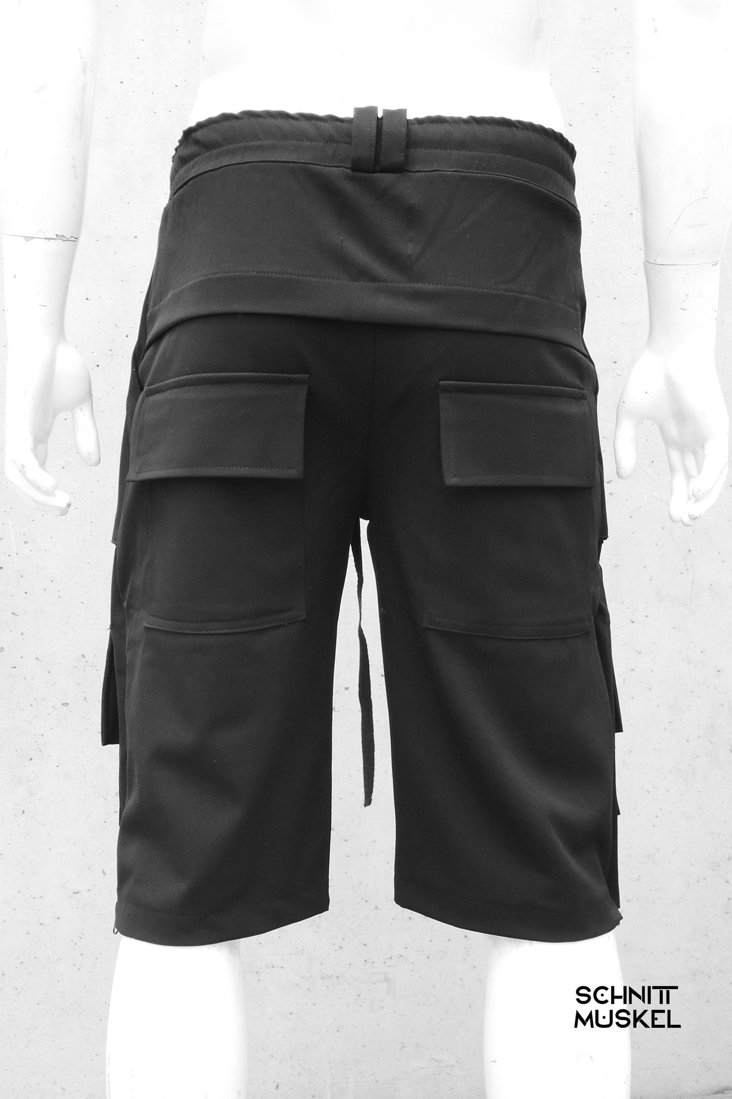 Cargoshorts, darkavantgarde Shorts, japanstyle pants, Ninjapants, Gothichose, darkavantgarde shorts, Cargohose, kurze Gothic Hose