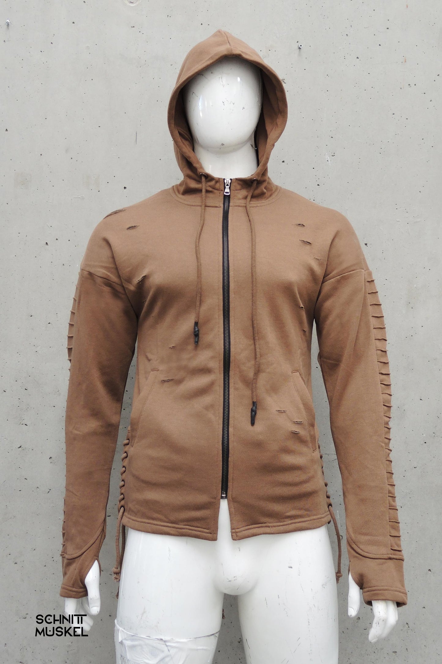 Hoodiejacke sand, Hoodiejacke ocker, Dunestyle, Burningmanoutfit, altwear