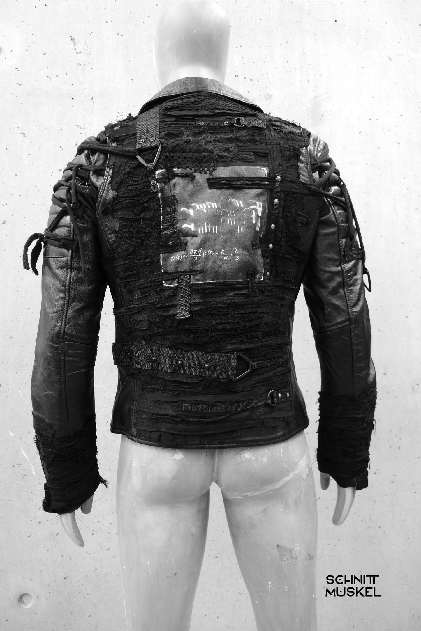 Unikat Bikerjacke, Unikatjacke, Gothicjacke, Rockstaracke, destroyed Lederjacke, Customized Biker jacket