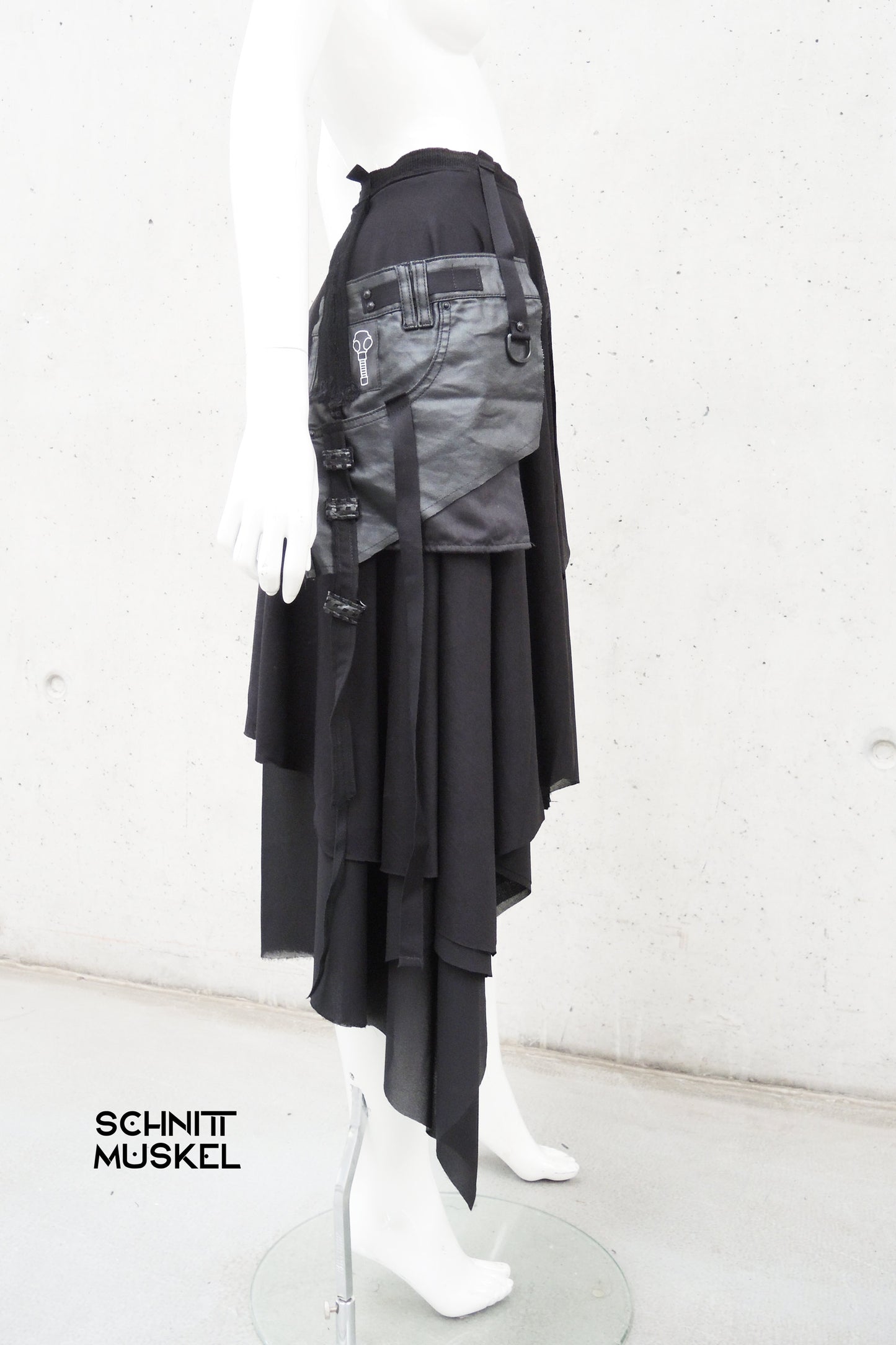 Hüftschmeichler, Halbschürze, Umhängerock, Gothickleidung, Gothic, darkwear