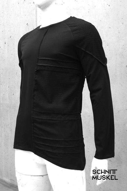 Gothiclangarmshirt für Herren, Gothicshirt, darkwear langarmshirt, darkavantgarde Mode für Herren, Festivalfashion, Festivaloutfit