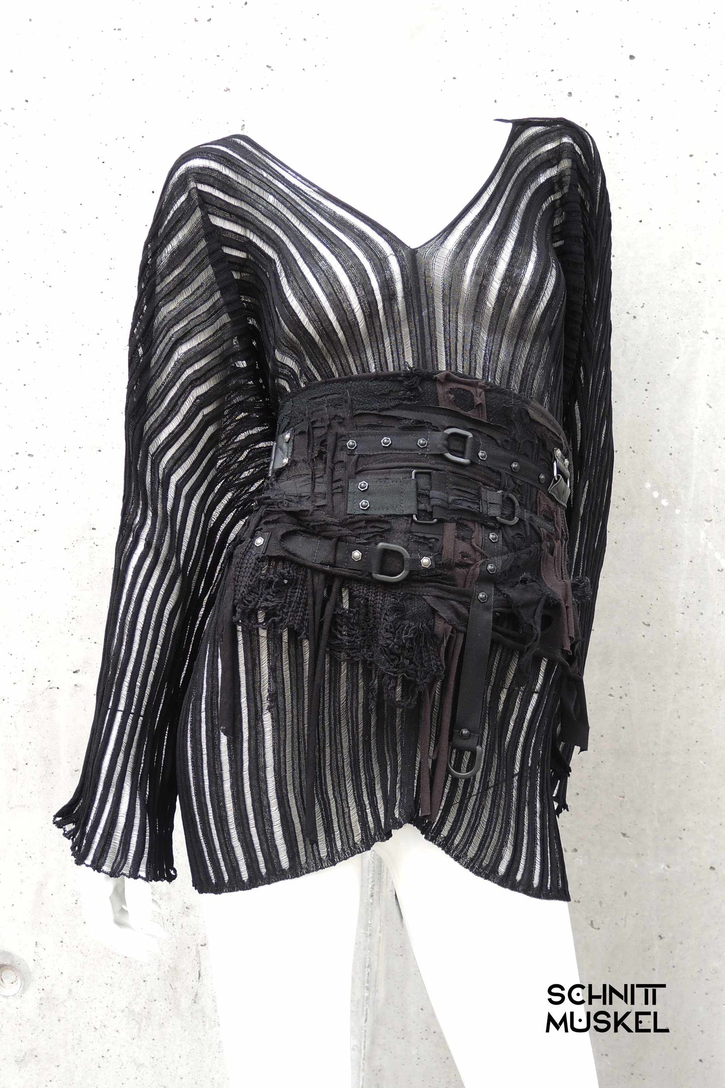 Gothic Tunika, Kinkyfashion, Kinky Outfit, transparente Tunika,