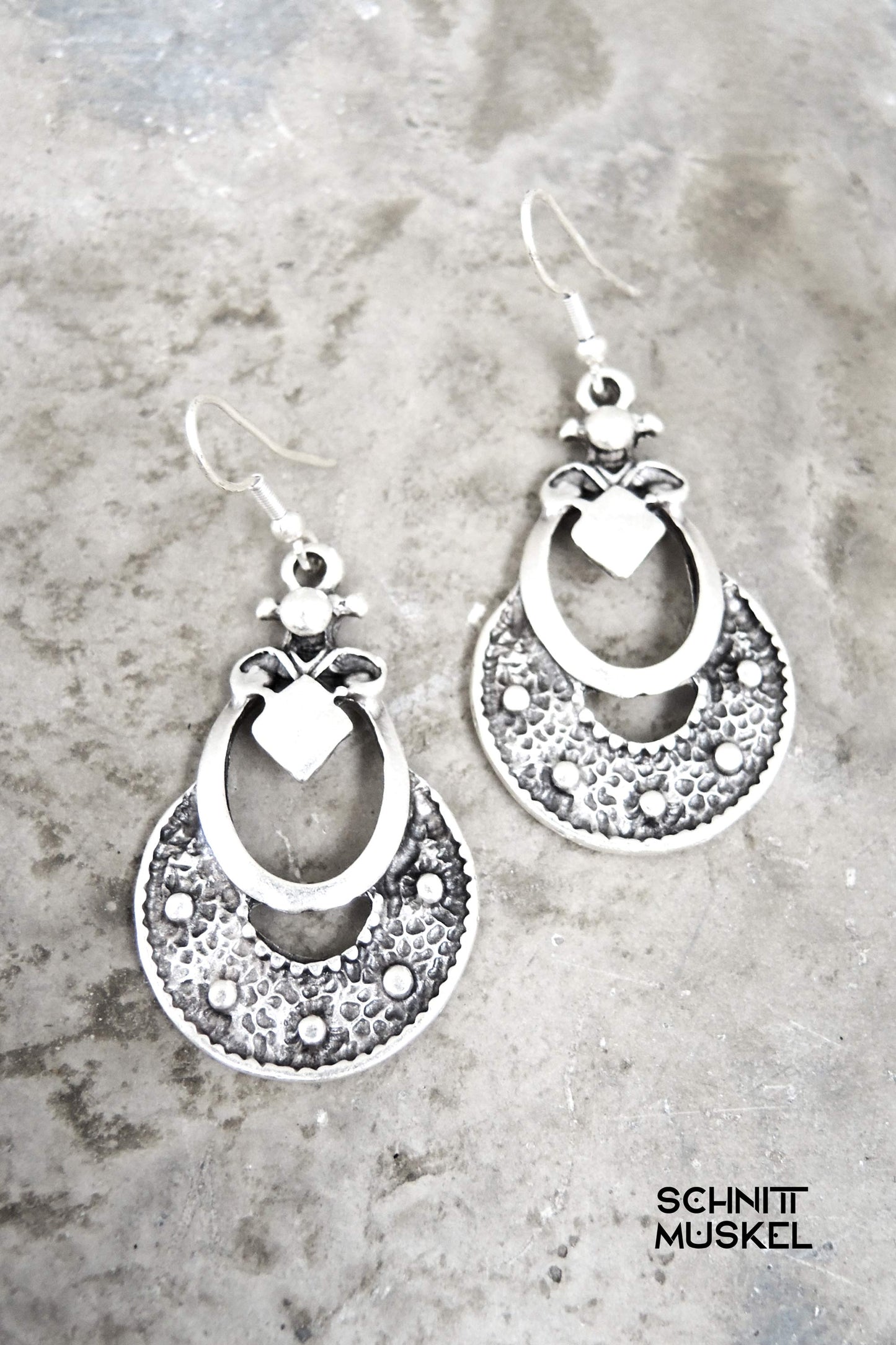 Gothic Ohrhänger, Gothic Ohrschmuck, silberplattiieter Schmuck, Schmuck orientalisch