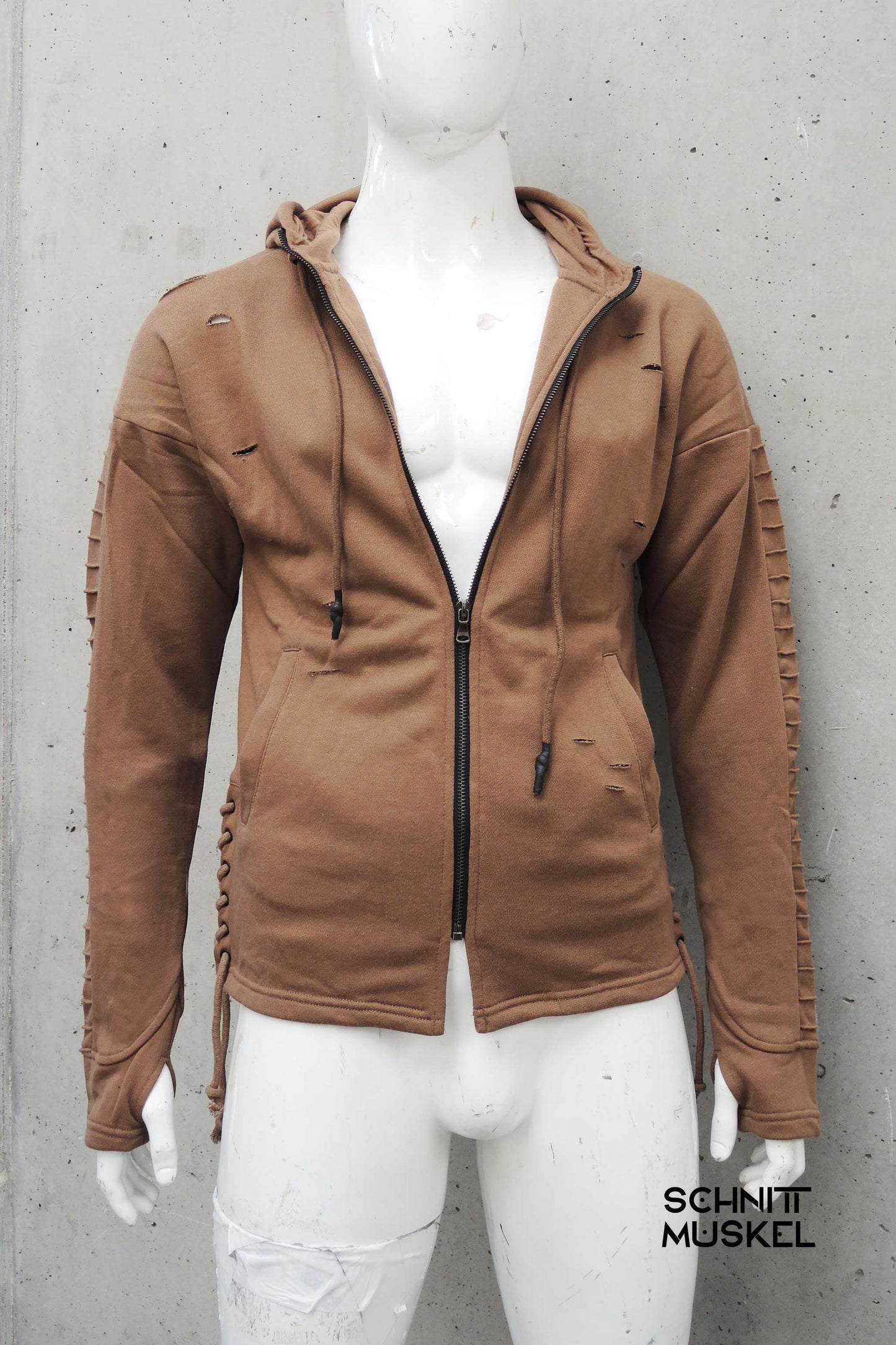 Hoodiejacke sand, Hoodiejacke ocker, Dunestyle, Burningmanoutfit, altwear