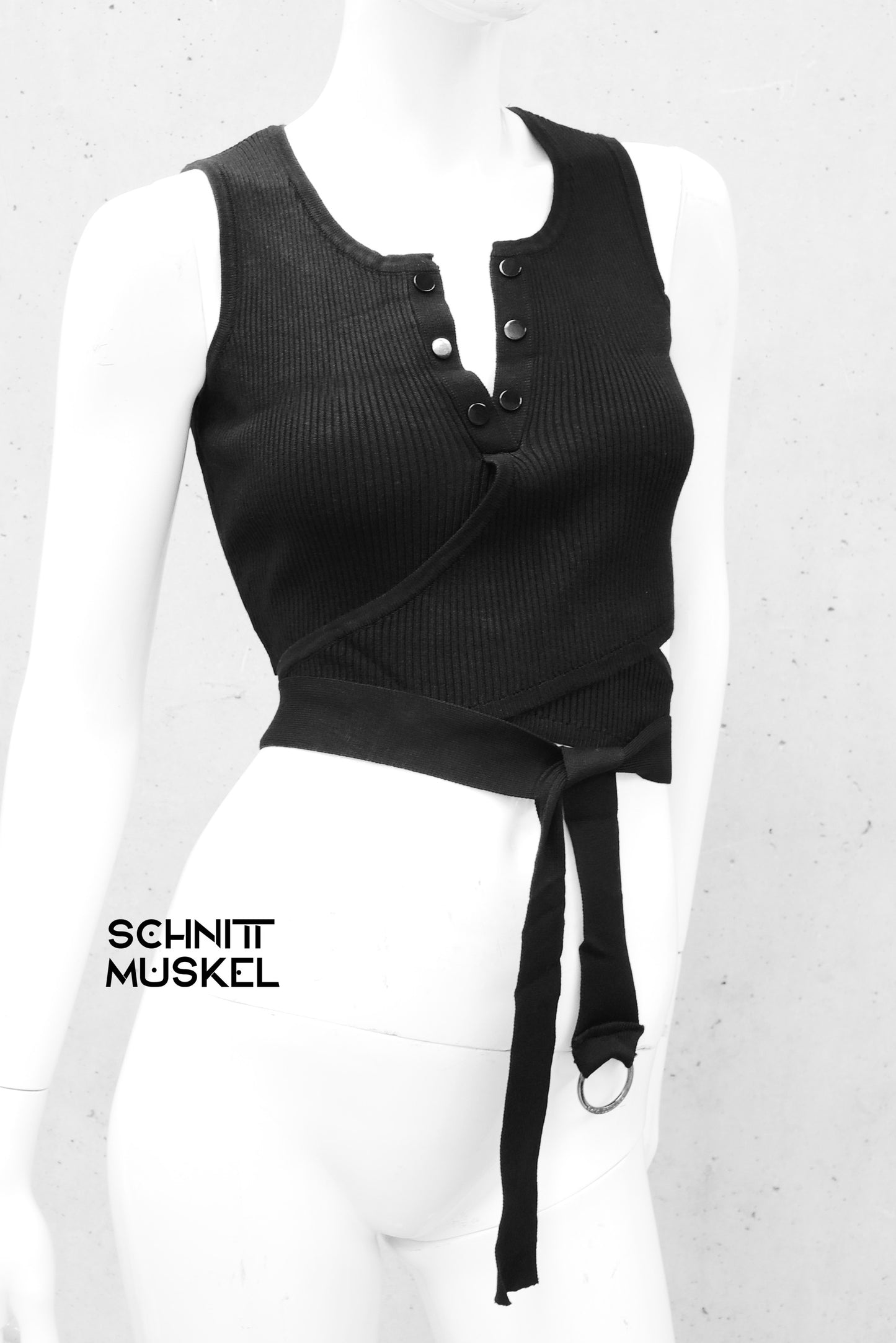 bauchfreies Top, Top bauchfrei, schwarzes bauchfreies Top, darkcyberstyle,90er Style