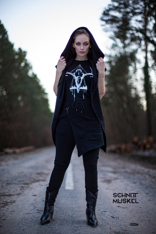 T-Shirt mit Hirschschädel, antler Shirt
