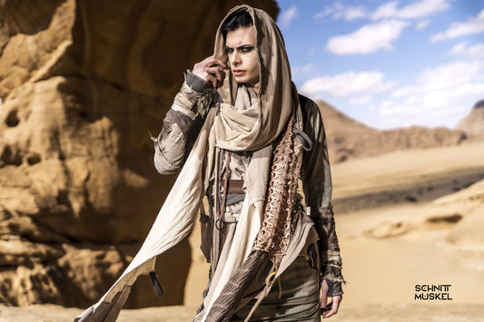 Kapuzenschal, wadirum, dunefashion, dunestyle , duneclothing, madmax, madmaxfashion, desertfashion