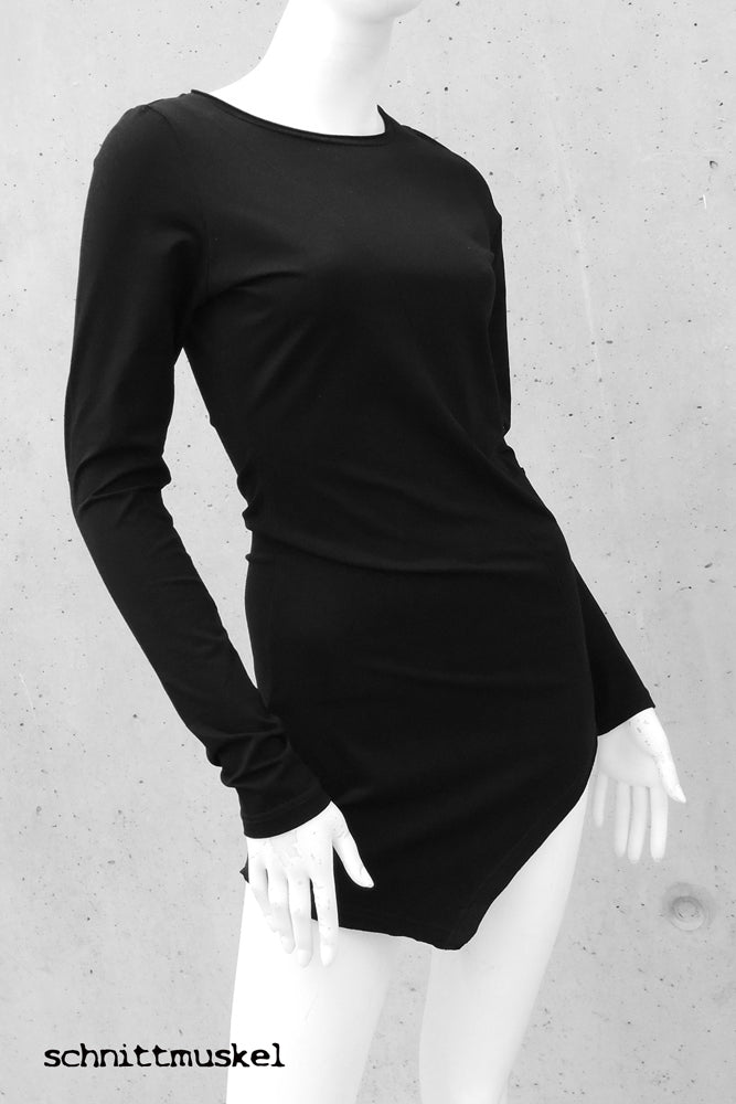 Langarmshirt, asymmetrischen Shirt, Shirt aus Modal, Darkavantgarde Shirt, Shirt darkavantgarde,