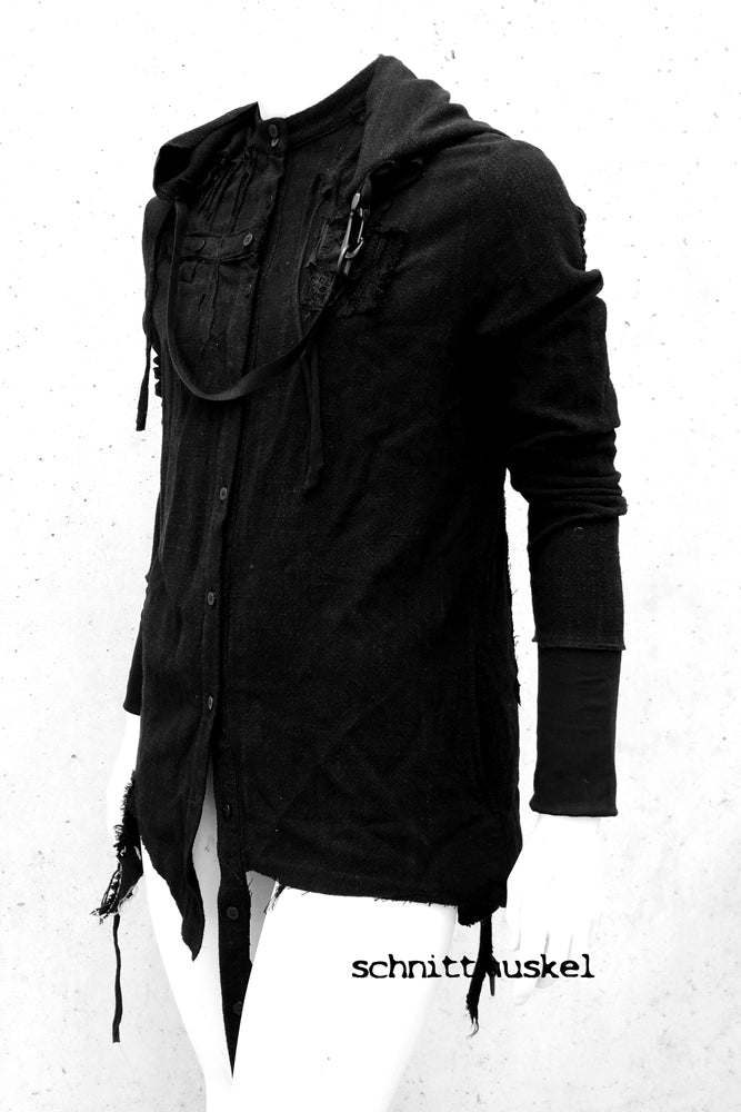 Gothicjacke, Gothichemd. dark avantgarde Mode, Paganstyle, Paganbekleidung, Bandoutfit