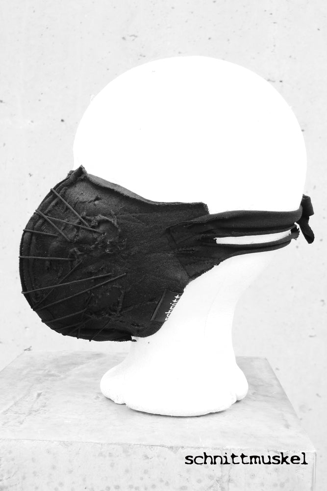 Maske, Atemmaske, Mundnasenmaske, schwarze Maske, Cybermaske,