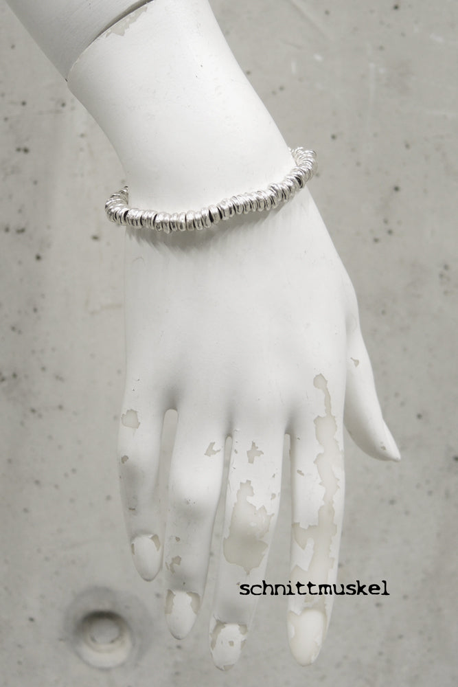 zierliches Silberarmband, Armband aus Ringen, Ringarmband, silberplatiert, Leonardi Arte