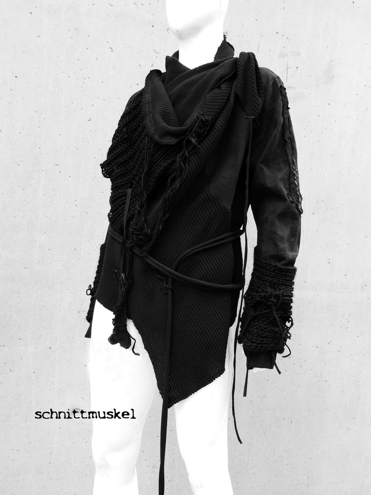 darkavantgarde Jacke, darkavantgarde Mode, darkwear, Gothicmode, Gothicjacke, drapierte Jacke