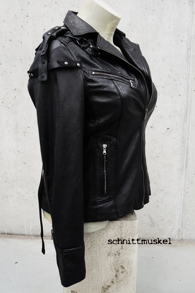 Harnessjacke, dark avantgarde, fetischjacke, Lederjacke Harness, exklusive Lederjacke, luxuslederjacke