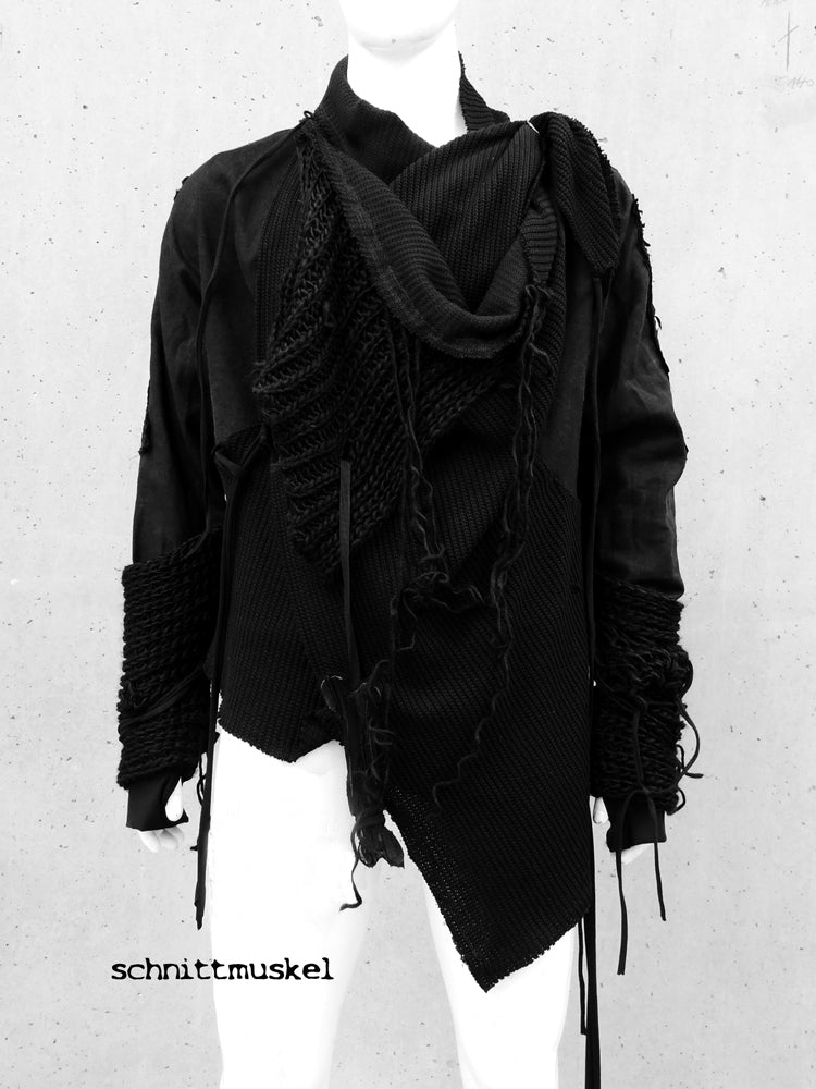 darkavantgarde Jacke, darkavantgarde Mode, darkwear, Gothicmode, Gothicjacke, drapierte Jacke