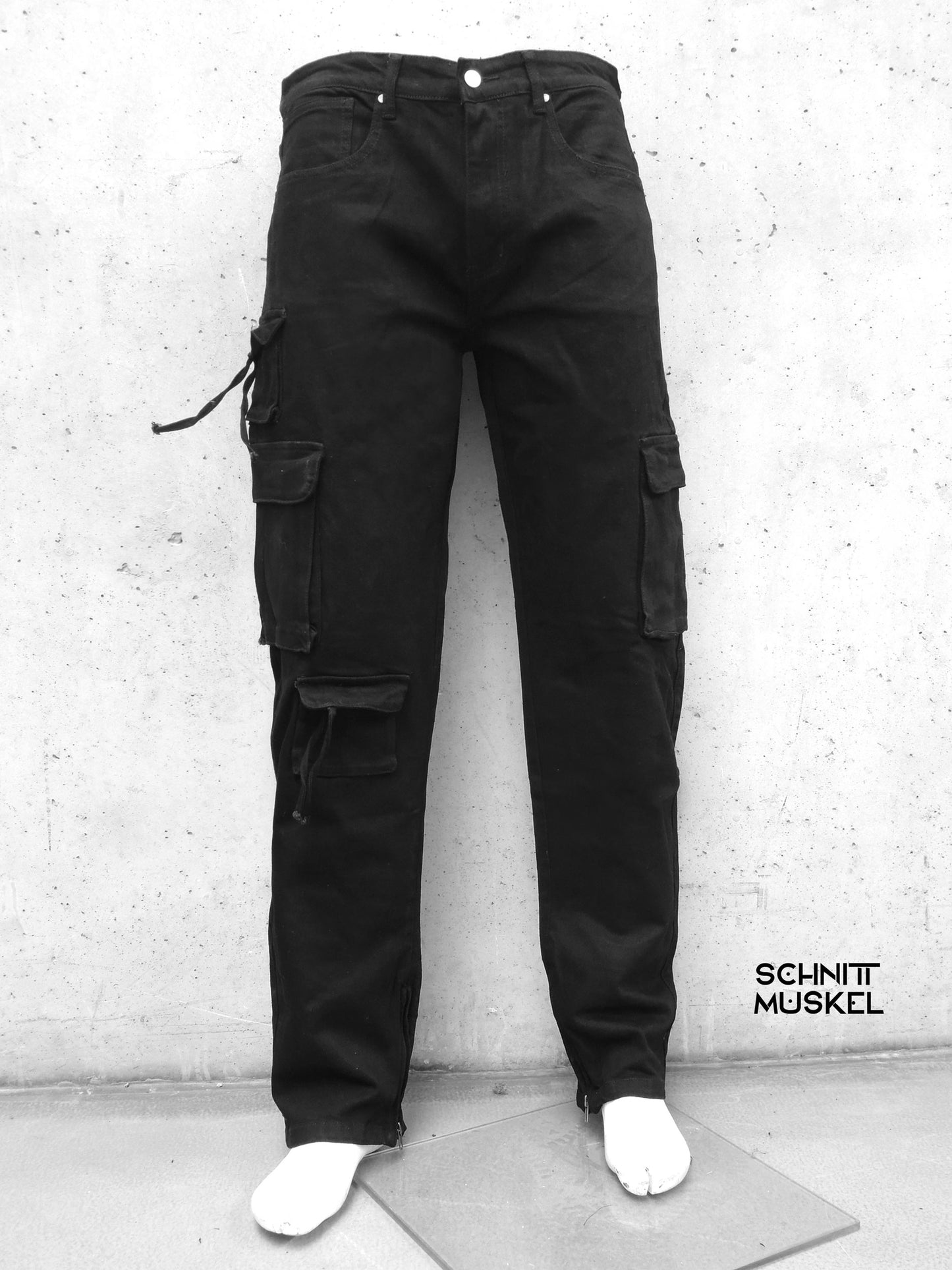 Gothicjeans, Gothichose, Multipocketjeans, darkwear, darkavantgarde Hose, dark, Gothicmode für Herren,