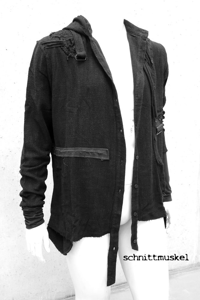 dark avantgarde Jacke, dark avantgarde, Gothicjacke, Paganjacke, Paganstyle, Gothicmode für Herren, Hirschschädel