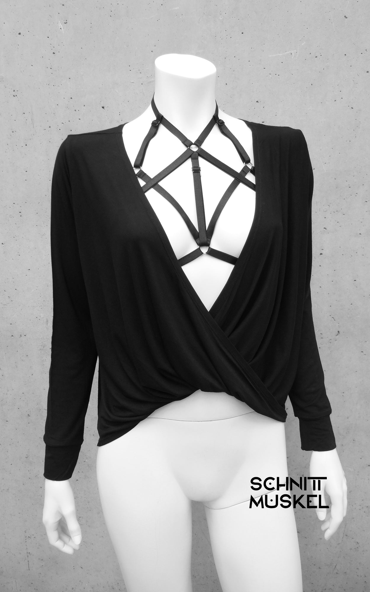 drapiertes shirt, darkavantgarde, darkwear, Gothicmode, Danceshirt, Tänzershirt,