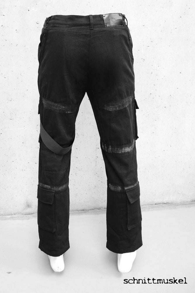 Gothichose, Gothicmode für Männer, Multipockethose, Hhose mit vielen Taschen, Bondagehose, Cargohose schwarz, darkwear pants