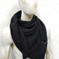 Dreieckschal, schwarzer Wollschal, Gothicschal, darkavantgarde Schal, Alpakaschal, 