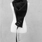 schwarzer Plisseeschal, plissierter Schal, Gothicschal, Plisseeschal