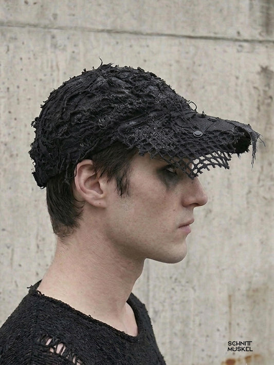 unikatmütze, Unikatcap, Custom Cap, aussergewönliche Basketball Mütze, Gothicmütze, Gothiccap, postapokalyptische Cap, Darkwear, darkcyberstyle, darkcyber Mütze