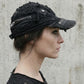 darkavantgarde Cap, custom Cap, Oneofakind Cap, Gothicschiebermütze, Gothicschirmmütze, Baseballcap schwarz, destroyed Cap