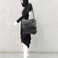 Unikattasche, Gothictasche, darkavantgarde Tasche, schwarze Denim Tasche, waxed denim bag, postapokalyptische Tasche, postapocalyptic bag
