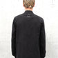 hemd nachtland, schwarzes hemd, designerhemd, schnittmuskel, stehkragen, leinen baumwolle hemd, avantgarde mode, minimalismus fashion, herrenhemd schwarz, asymmetrischer saum, modernes hemd, fashion design, nachhaltiger stil, high fashion shirt, unisex hemd, schwarz leinen shirt, darkavantgarde, gothicmode für Männer, Gothisyle, 
