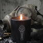 schwarze Duftkerze, postapokalyptische Duftkerze, Gothic Duftkerze, Duftkerze schwarzes Holz, Duftkerze Zuckerrohr