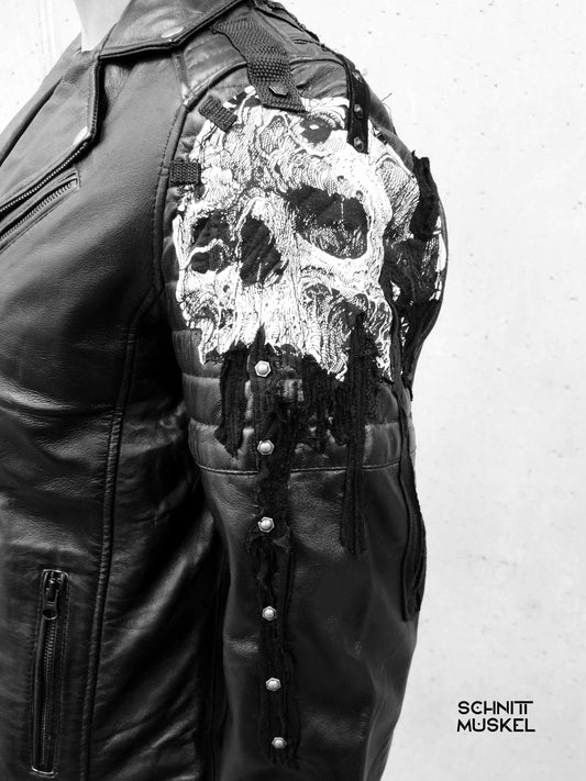 Caliban, Calibanmerch, Calibanjacke, Calibanlederjacle, Unikat Bikerjacke, Metalkutte, Metallederjacke, Rockerjacke, 