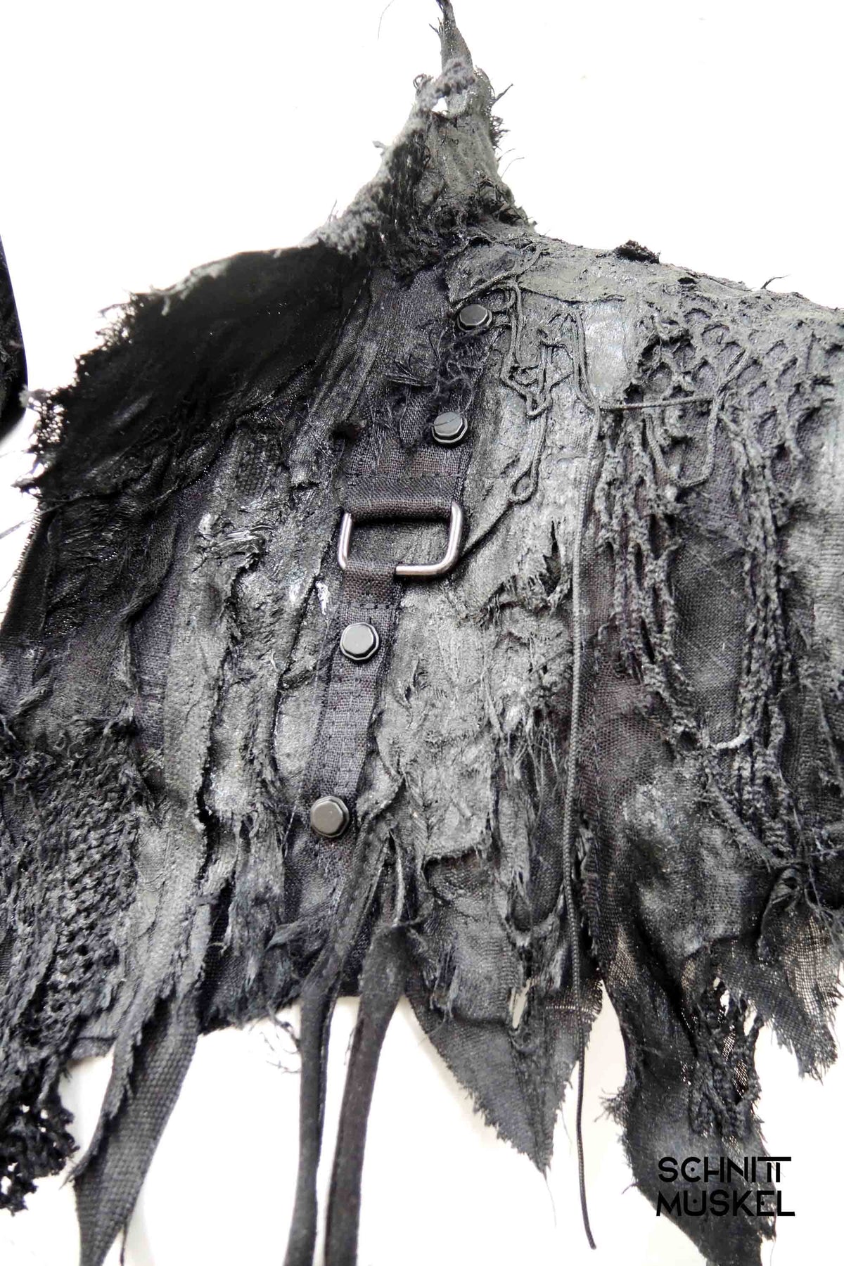 Gothic Cape, Gothic Kragen, postapokalyptische Mode, darkavantgarde Mode, Bandoutfit, 