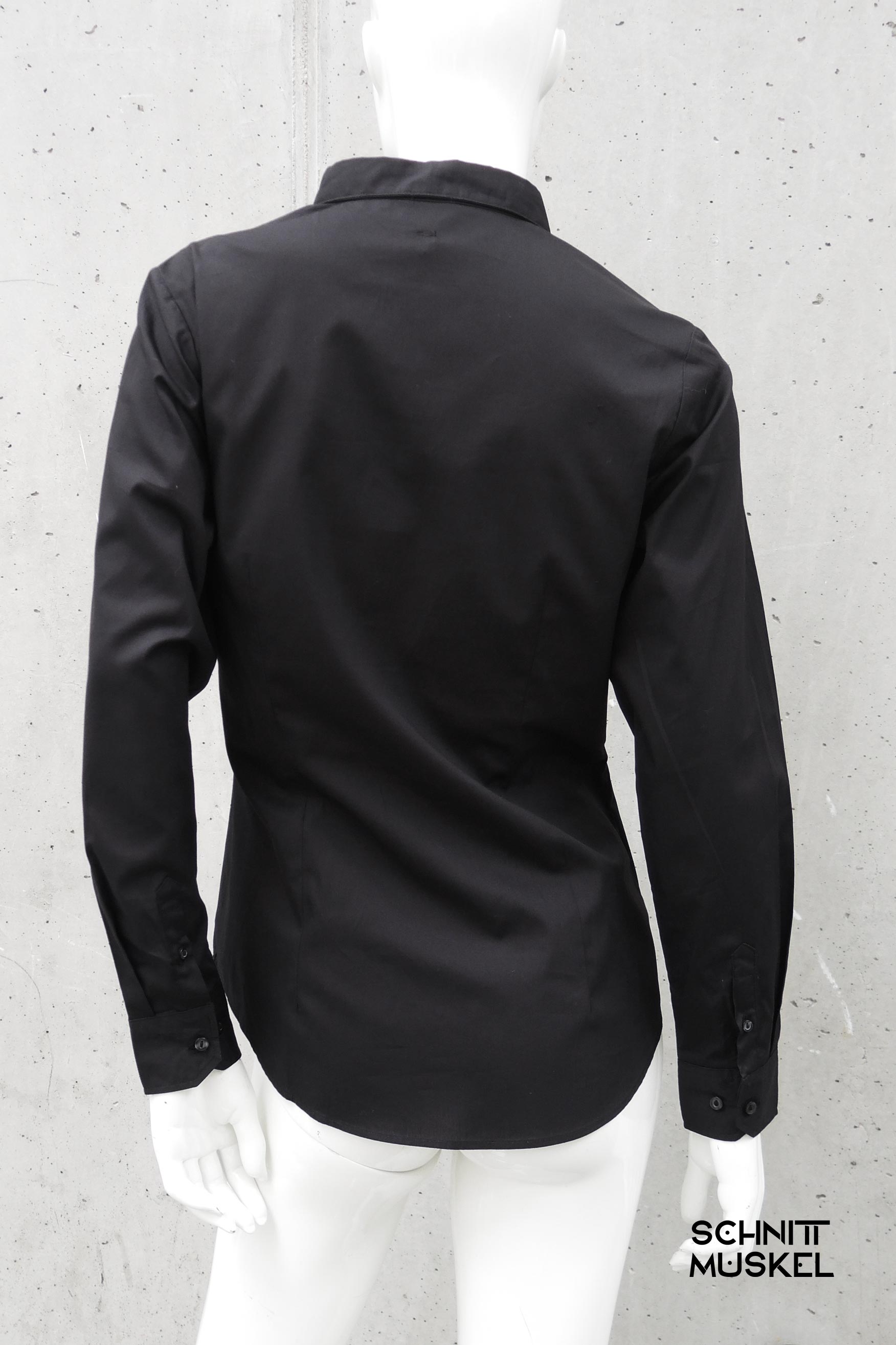schwarze Damenbluse, schwarze Bluse, Gothicmode für Damen, Gothicmode, schlichte schwarze Bluse