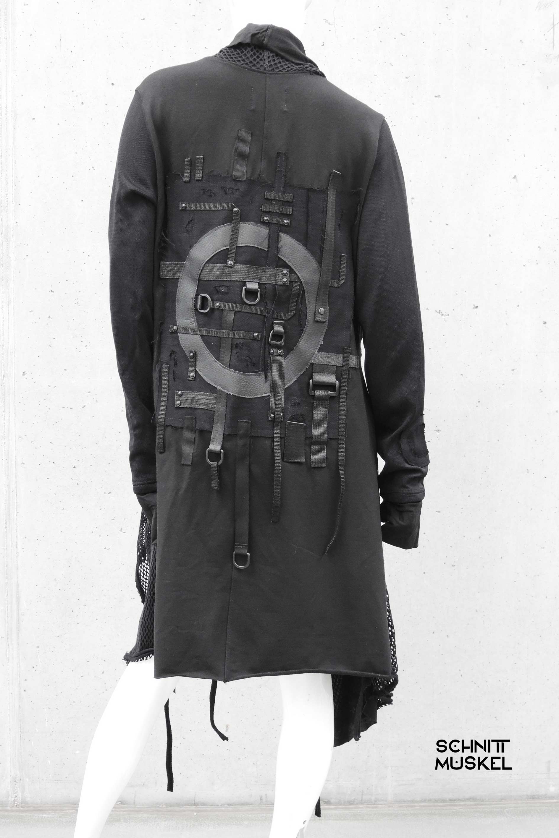 Unikat Cardigan, Cardigan, Gothicjacke, Gothic Cardigan, Gothicmode, aussergewöhnliche Gothic Mode, darkavantgarde Mode