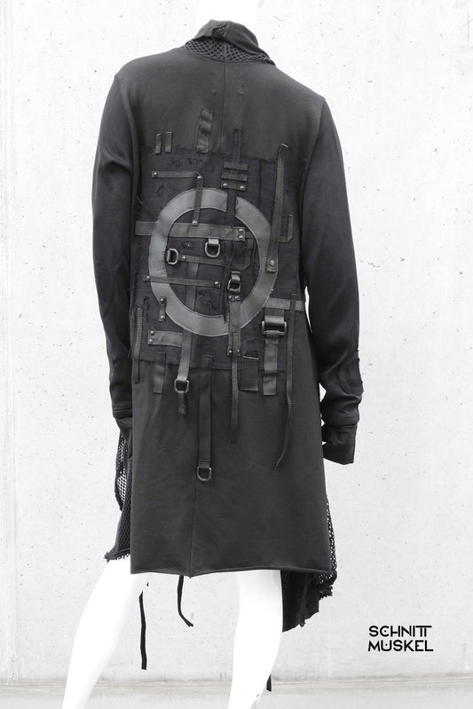 Unikat Cardigan, Cardigan, Gothicjacke, Gothic Cardigan, Gothicmode, aussergewöhnliche Gothic Mode, darkavantgarde Mode