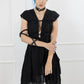 Gothickleid, darkavantgarde, Gothic Tunika, variables schwarzes Kleid