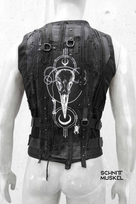 Combat Weste, Utility Weste, Cyberweste, Darkcyberweste, Gothicweste, Teknostyle, darkcyberfashion, Vogelschädel