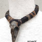 Halsschmuck mit Vogelschädel, Vogeschädelschmuck, birdskullnecklace, gothicjewellery, postapokalyptischer Schmuck, postapocalyptic jewellery