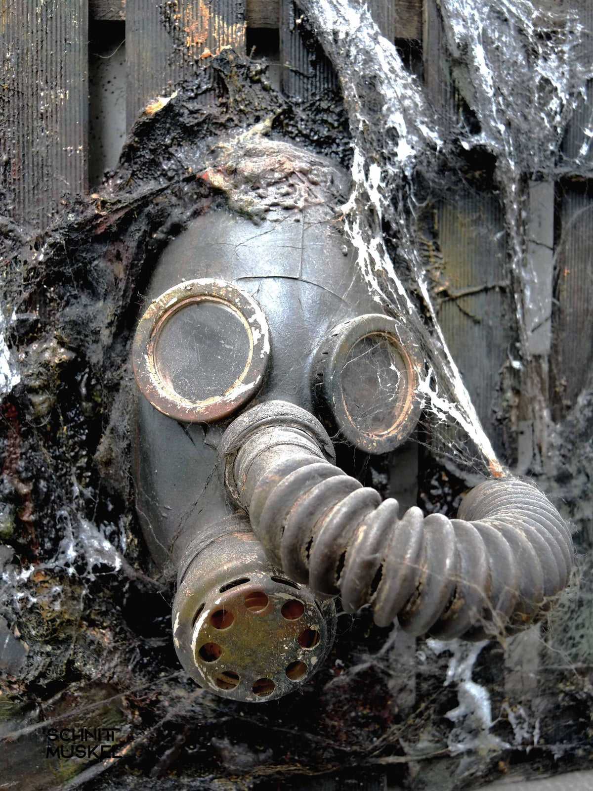 postapokalyptische Kunst, Gasmaskenkunst, Gasmaskenbild,
