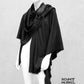 Gothicponcho, Ponchoschal schwarz, darkavantgarde, darkwear, riesiger Schal, Gothicmode für Herren, Gothicmode Accessoire