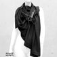 Gothicponcho, Ponchoschal schwarz, darkavantgarde, darkwear, riesiger Schal, Gothicmode für Herren, Gothicmode Accessoire