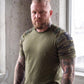 Combatshirt, Vikingshirt, Wikingershirt, Waldläufershirt, olivgrünes Shirt, olivgrünes Raglanshirt,