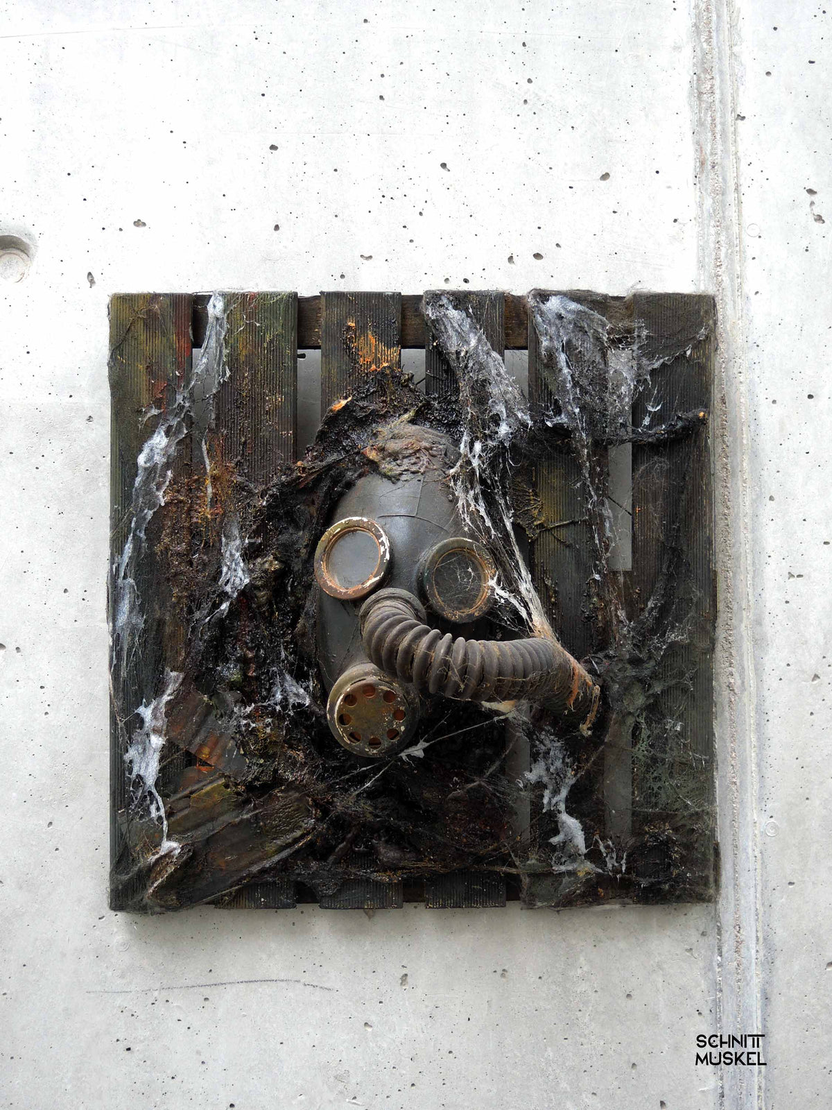 postapokalyptische Kunst, Gasmaskenkunst, Gasmaskenbild,