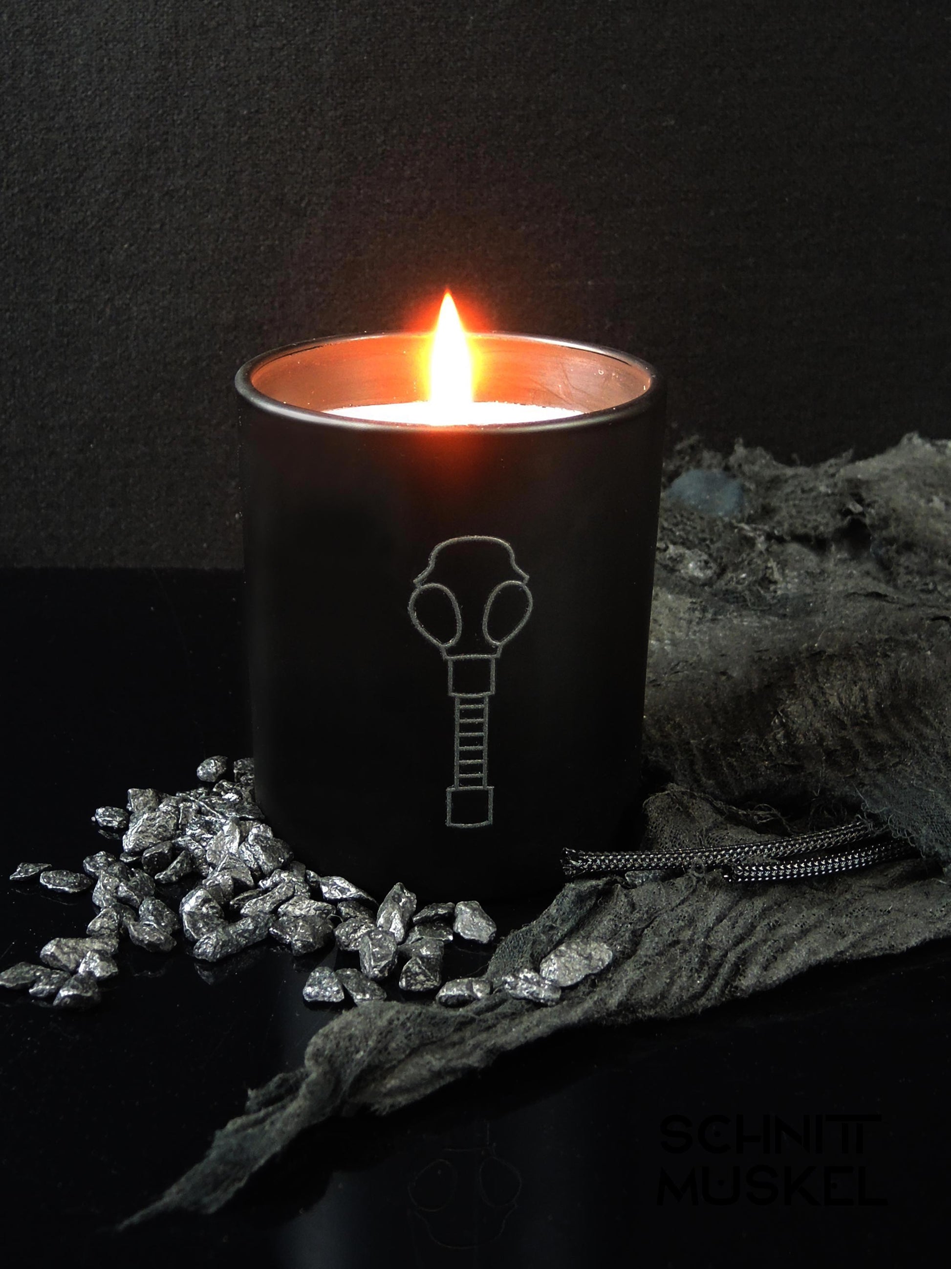 Duftkerze, Gothic Duftkerze, Cyberduftkere, Gasmaskenduftkerze, Fetischduftkerze