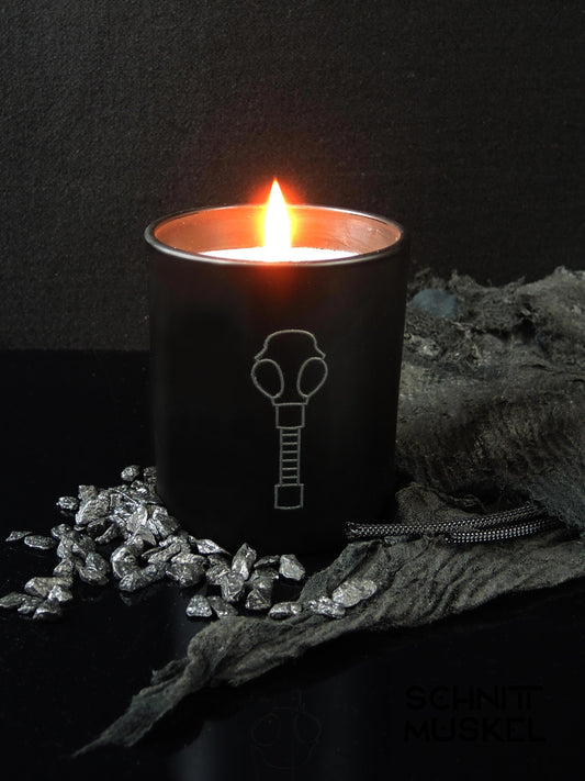 Duftkerze, Gothic Duftkerze, Cyberduftkere, Gasmaskenduftkerze, Fetischduftkerze