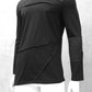 darkavantgarde Shirt, darkwear, Techwear Shirt, Gothicshirt, Gothic Langarmshirt für Herren, asymmetrisches Herrenshirt, Festivalfashion