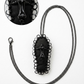 Sargscmuck, Anhänger Sarg, schwarzer Sarganhänger, Schmuck Sarg, schwarzer Knochen auf Sarg